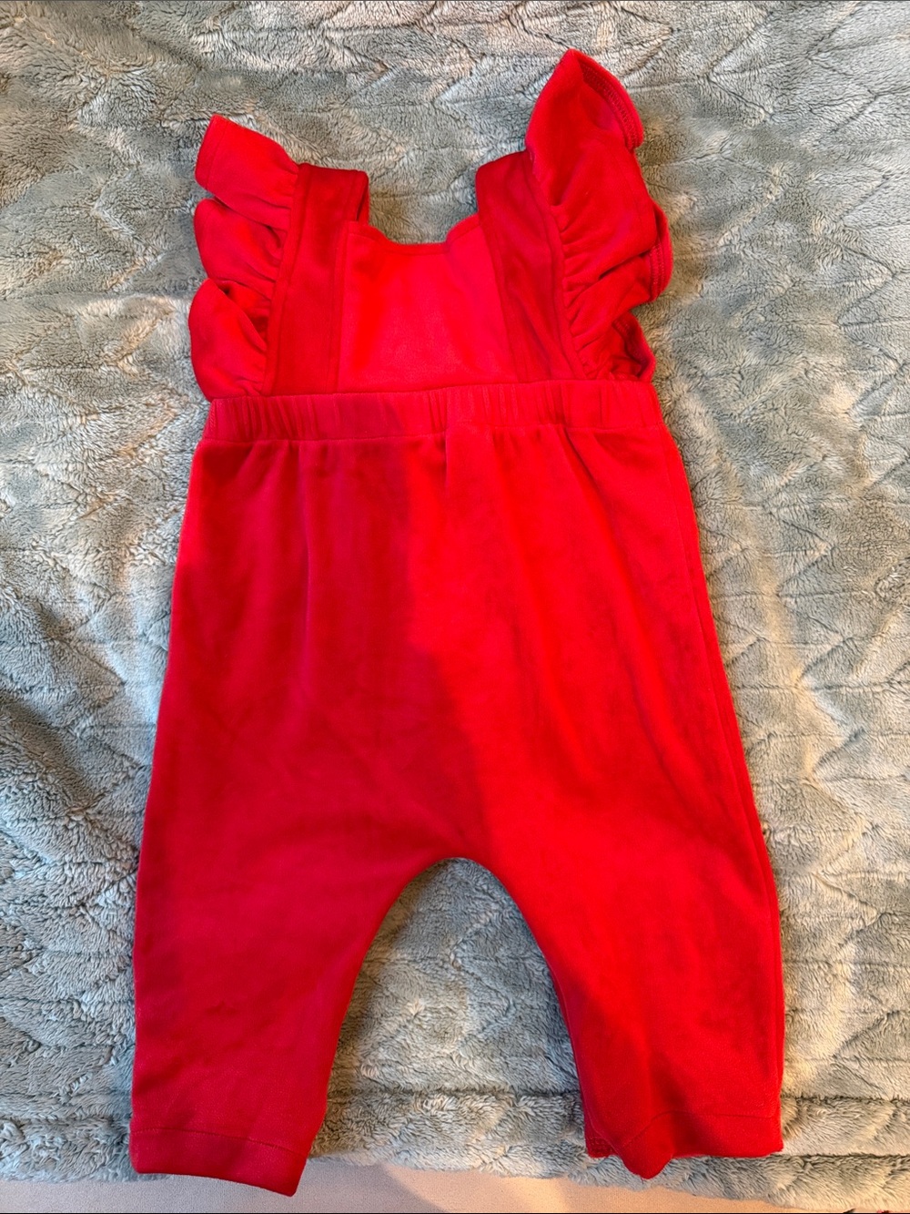 Red Baby Ruffle Strap Romper - Picture 4 of 4